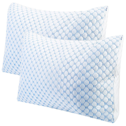 Gel Cooling Memory Foam Pillow for Better Sleep – Ventilated, Soft & Breathable Bed Pillow | 1 or 2 Pack