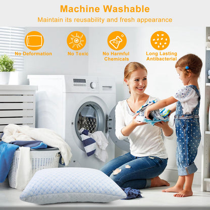 Gel Cooling Memory Foam Pillow for Better Sleep – Ventilated, Soft & Breathable Bed Pillow | 1 or 2 Pack